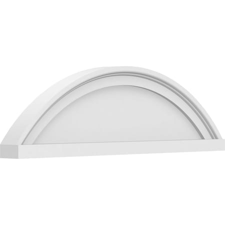 Ekena Millwork Segment Arch Smooth Architectural Grade PVC Pediment, 24"W x 7"H x 2"P PEDPS024X070SEG00